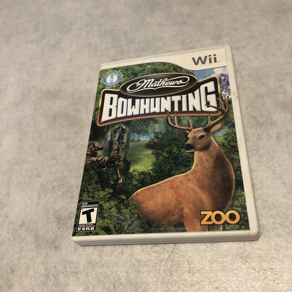 Wii Mathews Bow Hunting Game Used Various Animals Rated T  Nintendo With Booklet